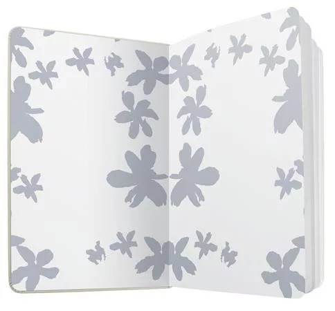 Jegyzetfüzet, exkluzív, 135x203 mm, vonalas, 87 lap, keményfedeles, SIGEL "Jolie", Loose Florals Olive