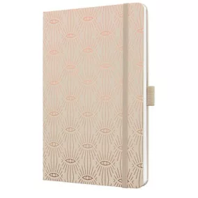   Jegyzetfüzet, exkluzív, A5, vonalas, 87 lap, keményfedeles, SIGEL "Jolie", bézs