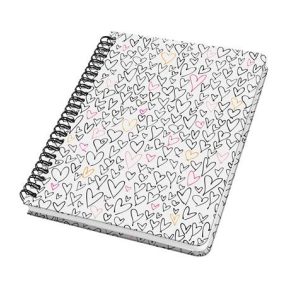   Spirálfüzet, 162x215 mm, pontrácsos, 60 lap, keményfedeles, SIGEL "Jolie", Wild Hearts