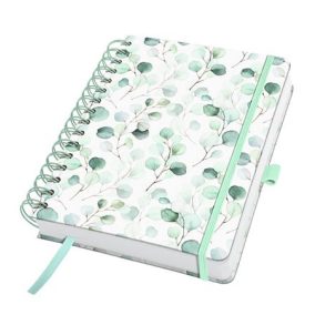   Spirálfüzet, 168x215 mm, sima, 120 lap, keményfedeles, SIGEL "Jolie Eucalyptus Day"