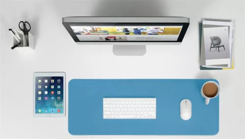 Könyökalátét, 800x300 mm, kétoldalas, SIGEL, kék-zöld