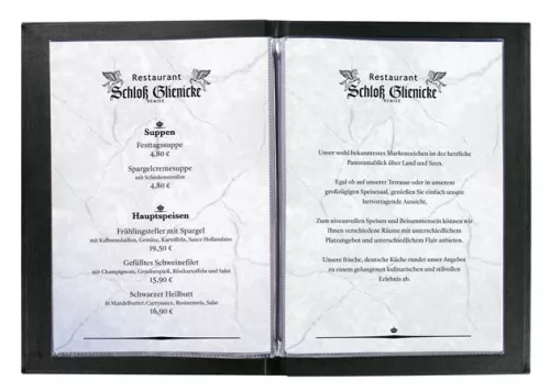 Étlaptartó, A4, keményfedeles, felirat nélkül, SIGEL, fekete