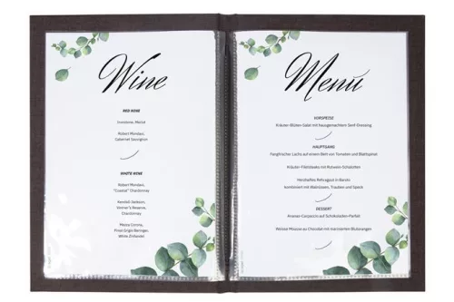 Étlaptartó, A4, keményfedeles, SIGEL „MENU”, antracit