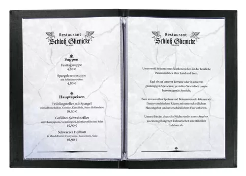 Étlaptartó, A4, keményfedeles, SIGEL „MENU”, antracit