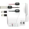 Adapter, világutazóknak, 1xUSB-A, 1xUSB-C PD, 45W, USB-C kábel, SKROSS
