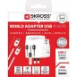   Adapter, világutazóknak, 1xUSB-A, 1xUSB-C PD, 45W, USB-C kábel, SKROSS