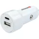 Autós töltő, USB-C kábellel, 1xUSB-A, 1xUSB-C PD, 65W, SKROSS