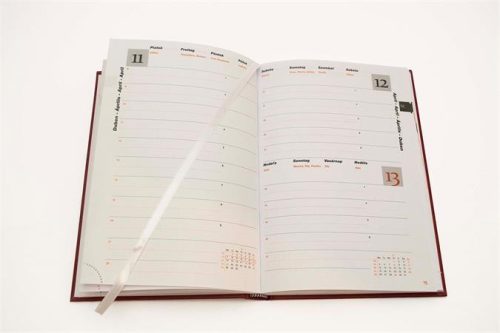 Naptár, tervező, A5, napi, 2026, zöld