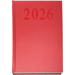 Naptár, tervező, A5, napi, 2026, bordó