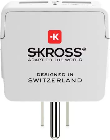 Adapter, Egyesült Államokba utazóknak, USB, földelt, SKROSS