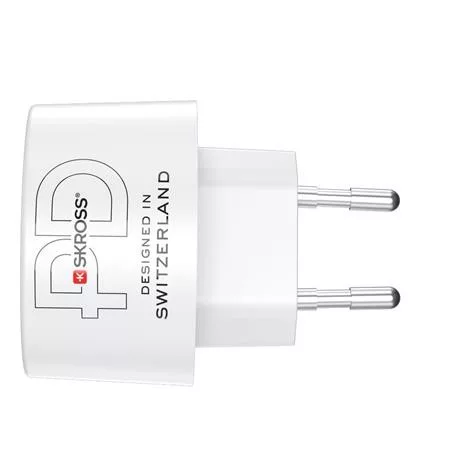 Hálózati töltő, 1xUSB-A, 1xUSB-C, PD, 45W, GaN, USB-C kábel, SKROSS