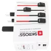 Hálózati töltő, világutazóknak, 1xUSB-A, 1xUSB-C PD, 65W, USB-C kábel, SKROSS
