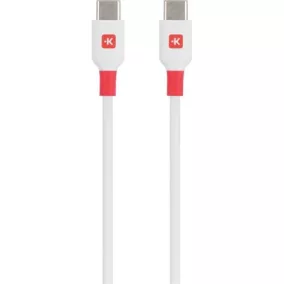 USB kábel, USB-C - USB-C, 1,2m, SKROSS, fehér