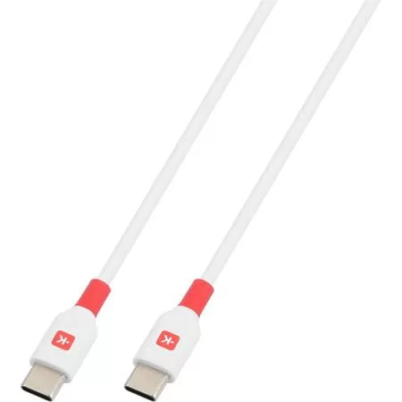 USB kábel, USB-C - USB-C, 1,2m, SKROSS, fehér