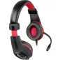   Fejhallgató, mikrofonnal, vezetékes, gaming, 3,5 mm jack, SPEEDLINK "Legatos", fekete-piros