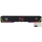   Hangszóró, 12W, 2x3.5 mm jack + USB-A, SPEEDLINK "GRAVITY RGB Stereo Soundbar", fekete