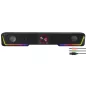   Hangszóró, 12W, 2x3.5 mm jack + USB-A, SPEEDLINK "GRAVITY RGB Stereo Soundbar", fekete