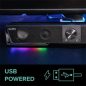  Hangszóró, 12W, 2x3.5 mm jack + USB-A, SPEEDLINK "GRAVITY RGB Stereo Soundbar", fekete