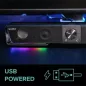   Hangszóró, 12W, 2x3.5 mm jack + USB-A, SPEEDLINK "GRAVITY RGB Stereo Soundbar", fekete