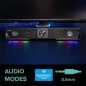   Hangszóró, 12W, 2x3.5 mm jack + USB-A, SPEEDLINK "GRAVITY RGB Stereo Soundbar", fekete