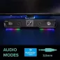   Hangszóró, 12W, 2x3.5 mm jack + USB-A, SPEEDLINK "GRAVITY RGB Stereo Soundbar", fekete
