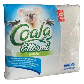   Éttermi szalvéta, 600 lapos, 1 rétegű, fehér, 16x16 cm lapméret, 28 csomag/karton