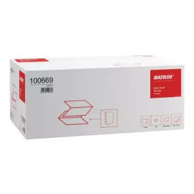   Katrin Zig Zag 250 Natural V hajtogatott kéztörlő, 1 rétegű, natúr, 23,2x22,9cm, 250 lapos, 20 csomag/karton