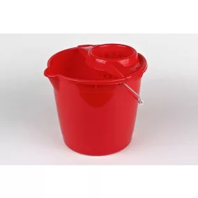   Felmosó vödör+csavaró kosár, műanyag, kerek, 12 literes