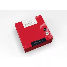   Fasana Lunch mini szalvéta, vörös, 3 rétegű, 33x33 cm, 50 lap, 1/4 hajtott
