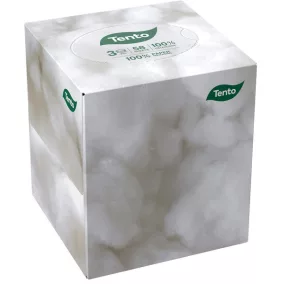   Tento Cube box papírzsebkendő/kozmetikai kendő, 3 rétegű, 58 kendő/doboz