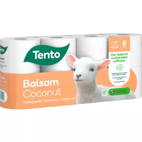  Tento Balsam Coconut toalettpapír (wc papír), 3 rétegű, 150 lapos, 8 tekercs/csomag