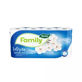   Tento Family White toalettpapír (wc papír), 2 rétegű, fehér, 150 lapos, 8 tekercs/csomag
