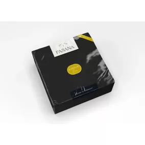   Fasana Airlaid textil hatású szalvéta fekete, 1 rétegű, 40x40 cm, 50 lap, 1/4 hajtott, 10 csomag/karton