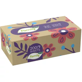   Tento Familybox 200 papírzsebkendő/kozmetikai kendő, 2 rétegű, 200 kendő/doboz