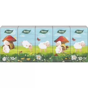 Tento Kids papírzsebkendő, 3 rétegű, 10x10 db/csomag
