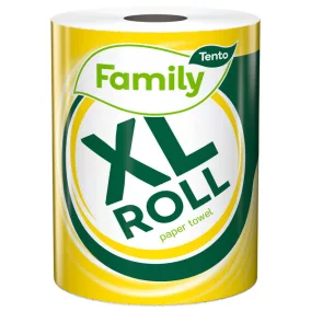   Tento Family XL háztartási papírtörlő/kéztörlő, 2 rétegű, 200 lapos, 40 méter/tekercs, KIFUTÓ!