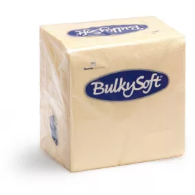   BulkySoft szalvéta krém, 3 rétegű, 33x33 cm, 80 lap, 1/4 hajtott, 20 csomag/karton