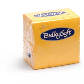   BulkySoft szalvéta sárga, 3 rétegű, 33x33 cm, 80 lap, 1/4 hajtott, 20 csomag/karton