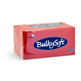   BulkySoft szalvéta piros, 2 rétegű, 38x38 cm, 40 lap, 1/8 hajtott, 20 csomag/karton