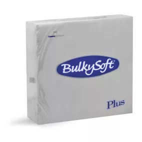   BulkySoft szalvéta szürke, 2 rétegű, 38x38 cm, 40 lap, 1/4 hajtott, 36 csomag/karton