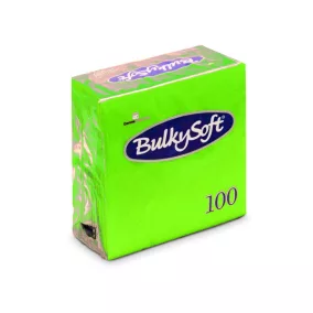   BulkySoft szalvéta kiwi, 2 rétegű, 24x24 cm, 100 lap, 1/4 hajtott, 20 csomag/karton