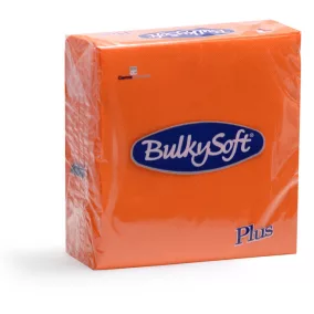   BulkySoft szalvéta narancs, 2 rétegű, 38x38 cm, 40 lap, 1/4 hajtott, 36 csomag/karton