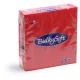 BulkySoft szalvéta piros, 2 rétegű, 38x38 cm, 40 lap, 1/4 hajtott, 36 csomag/karton