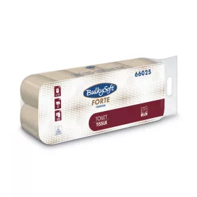   BulkySoft Forte Havana toalettpapír (wc papír), 2 rétegű, 160 lapos, barna, 100% újrahasznosított, 10 tekercs/csomag
