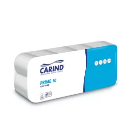   Carind Prime 10 toalettpapír (wc papír), 2 rétegű, 104 lapos, fehér, 10 tekercs/csomag
