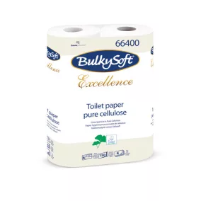   BulkySoft Excellence szállodai toalettpapír (wc papír), 4 rétegű, 150 lapos, hófehér, 6 tekercs/csomag