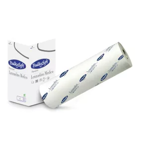   BulkySoft Premium orvosi lepedő, 50 cm széles, 80 méteres, 2 rétegű, hófehér, 100% cellulóz, 6 tekercs/doboz, KIFUTÓ!