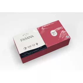   Fasana Lunch szalvéta bordó, 2 rétegű, 33x33 cm, 250 lap, 1/4 hajtott, 6 csomag/karton