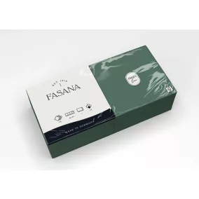   Fasana Dinner szalvéta smaragd zöld, 2 rétegű, 40x40 cm, 250 lap, 1/4 hajtott, 6 csomag/karton