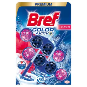 Bref Color Aktiv wc tisztító Flower, 2x50g